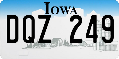 IA license plate DQZ249