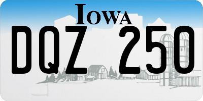 IA license plate DQZ250