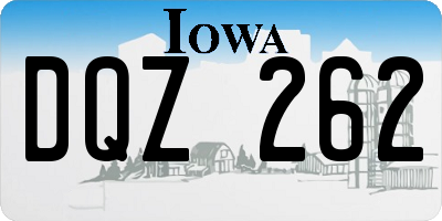 IA license plate DQZ262