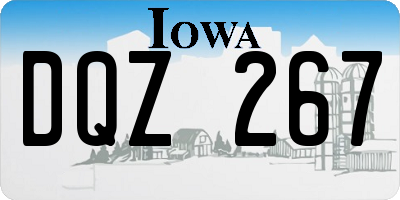 IA license plate DQZ267