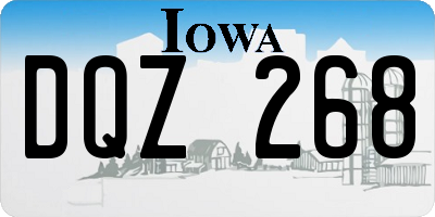 IA license plate DQZ268