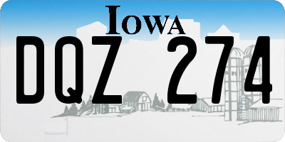 IA license plate DQZ274