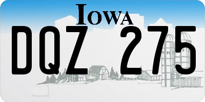 IA license plate DQZ275