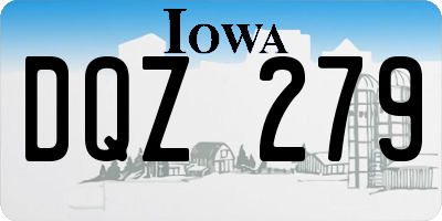 IA license plate DQZ279