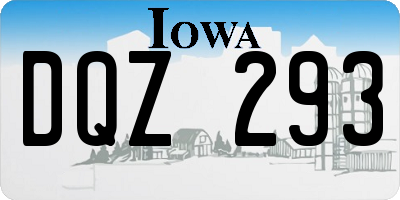 IA license plate DQZ293