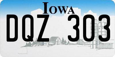IA license plate DQZ303