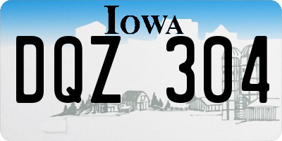 IA license plate DQZ304