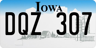 IA license plate DQZ307