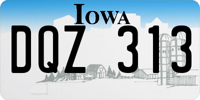 IA license plate DQZ313