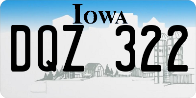IA license plate DQZ322
