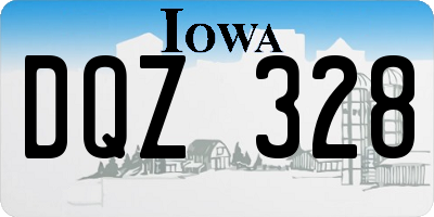 IA license plate DQZ328