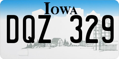 IA license plate DQZ329