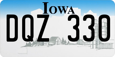 IA license plate DQZ330