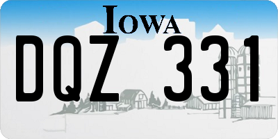 IA license plate DQZ331
