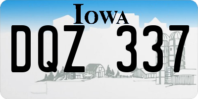 IA license plate DQZ337