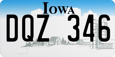 IA license plate DQZ346