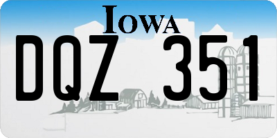 IA license plate DQZ351