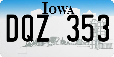 IA license plate DQZ353