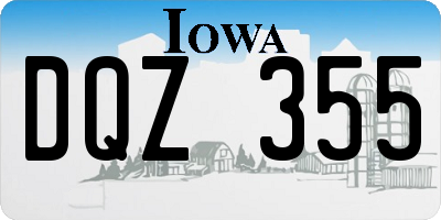 IA license plate DQZ355