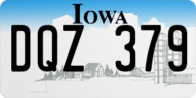 IA license plate DQZ379
