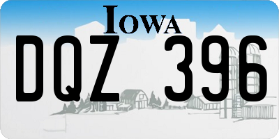 IA license plate DQZ396