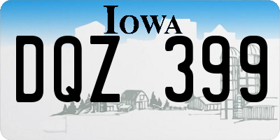 IA license plate DQZ399