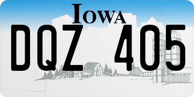 IA license plate DQZ405