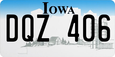 IA license plate DQZ406