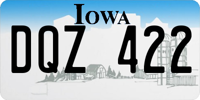 IA license plate DQZ422