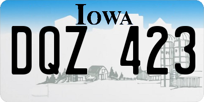 IA license plate DQZ423