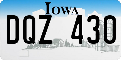 IA license plate DQZ430
