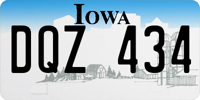 IA license plate DQZ434