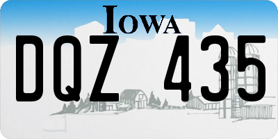 IA license plate DQZ435
