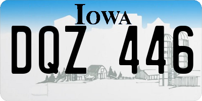 IA license plate DQZ446