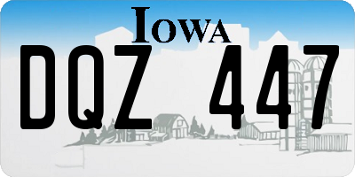 IA license plate DQZ447