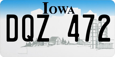IA license plate DQZ472