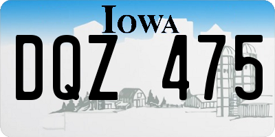 IA license plate DQZ475