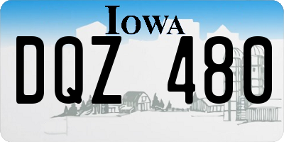 IA license plate DQZ480