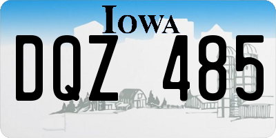 IA license plate DQZ485