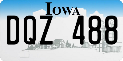 IA license plate DQZ488