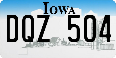 IA license plate DQZ504