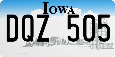IA license plate DQZ505