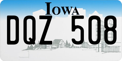 IA license plate DQZ508