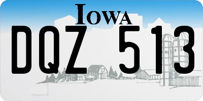 IA license plate DQZ513