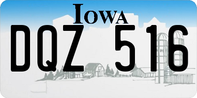 IA license plate DQZ516