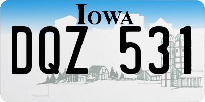IA license plate DQZ531
