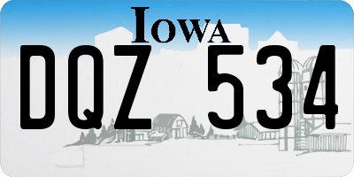 IA license plate DQZ534