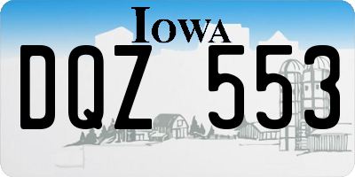 IA license plate DQZ553
