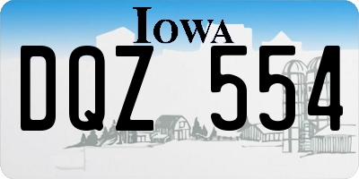 IA license plate DQZ554