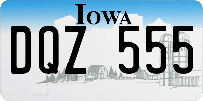 IA license plate DQZ555